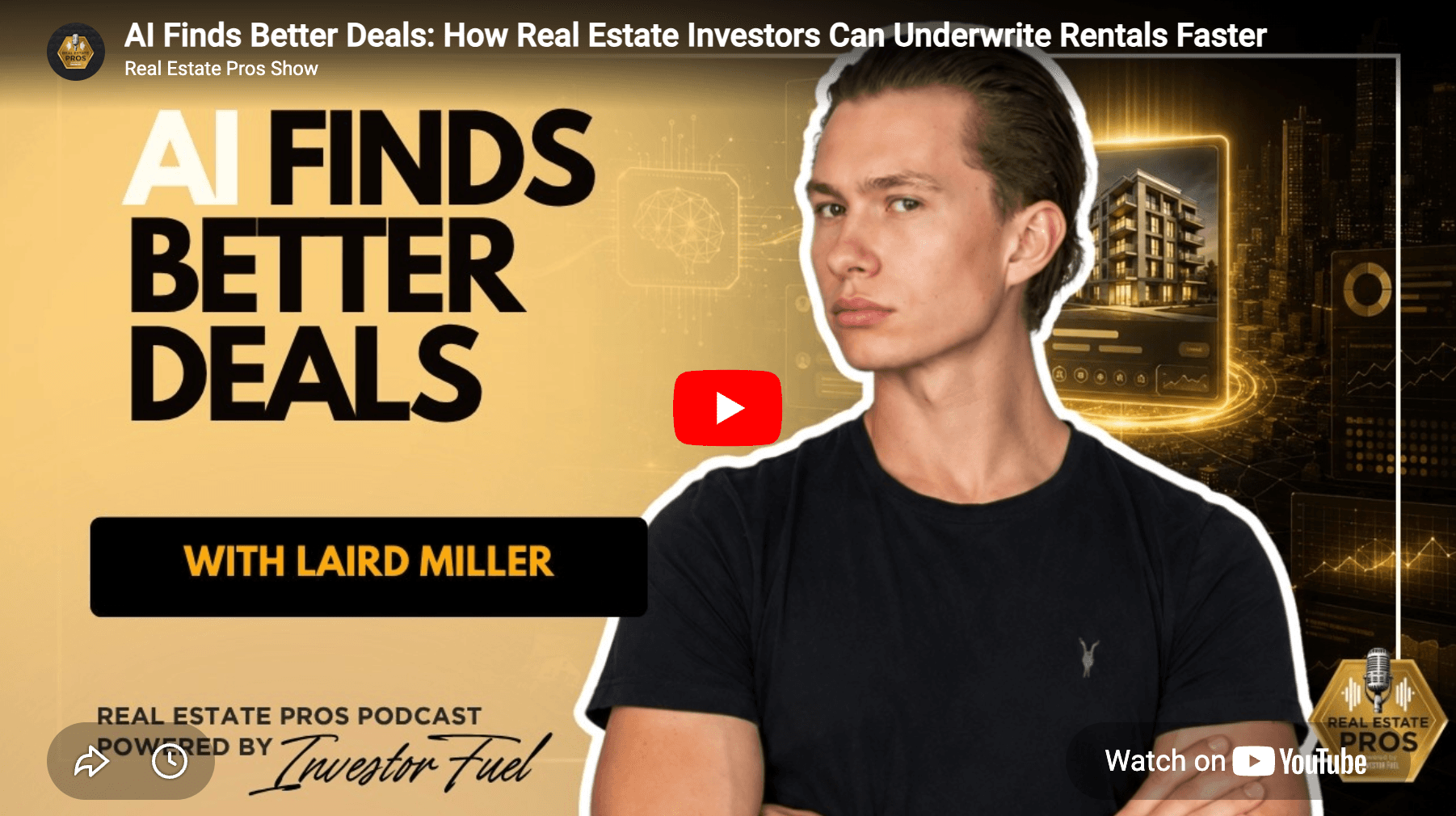Real estate podcast thumbnail for Laird Miller on the InvestorFuel Real Estate Pros Show